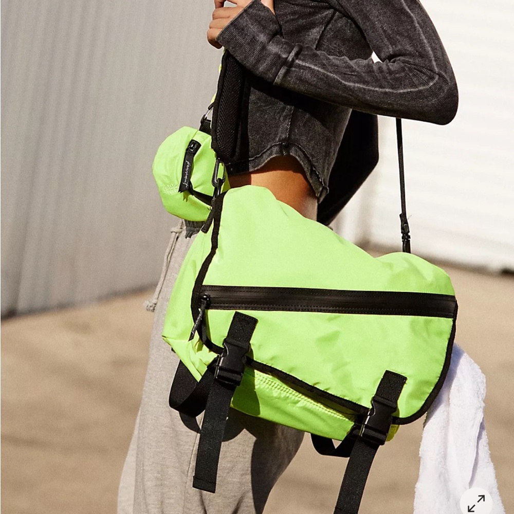 Free People FP | Move With It Messenger Bag neon lime